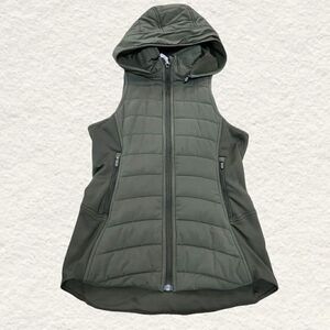 lululemon athletica Green Quilted Hooded Vest